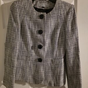 Tahari Black and White Tweed Jacket